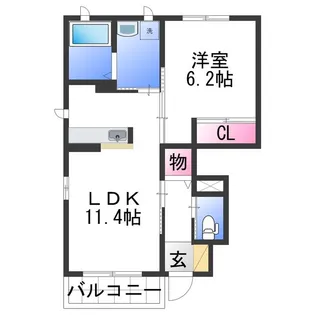 ガーデンハイツ【1階】の間取り