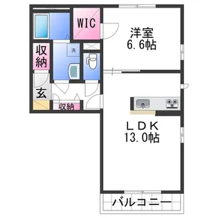 シャーメゾンNANRYU【2階】の間取り