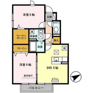 ルミエール岩橋 B棟【1階】の間取り