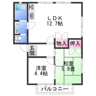 フレグランス加納【2階】の間取り