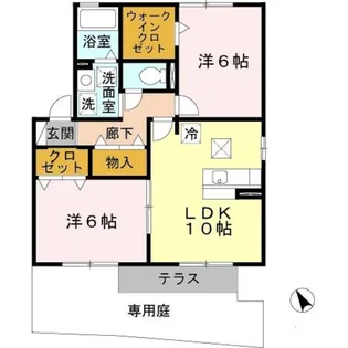 グリーンゲイブルズ B棟【1階】の間取り