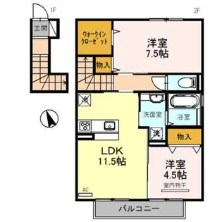 La figue【2階】の間取り