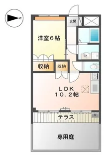 アンジュー 壱号館【1階】の間取り