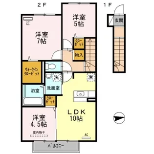 コーラルヴィラ 松島Ⅱ【2階】の間取り