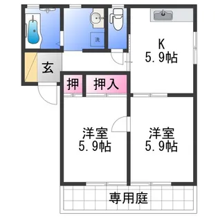 フォーレスローカット【1階】の間取り