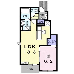 ヴェリテ・ヴィラージュ【1階】の間取り