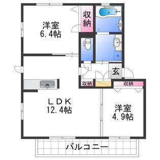 シャーメゾンリベルタ【1階】の間取り