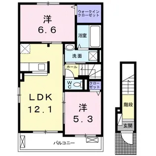 アミティエⅠ【2階】の間取り
