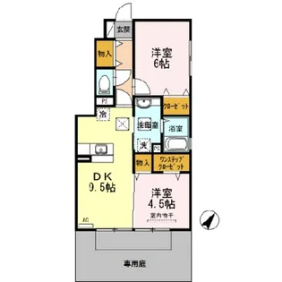 ラ シェル デューA棟【1階】の間取り