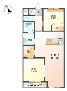 Aisance【1階】の間取り