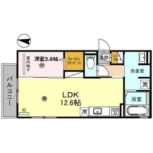 アルビネス田中町【205号室】の間取り