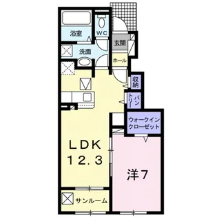 ファミーユⅡ【1階】の間取り