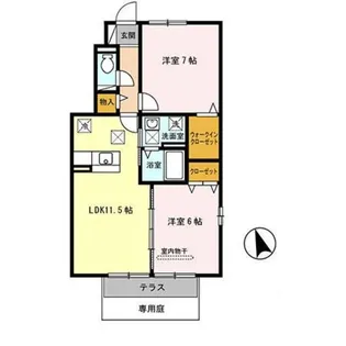 ディアコート・Ⅰ弐番館 【1階】の間取り