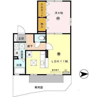 ドエル浜宮【1階】の間取り