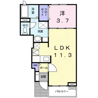 ハーベストホーム壱番館 Ⅱ【1階】の間取り