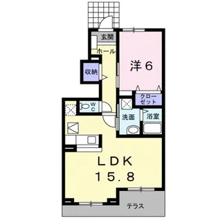 メリー・プラッツ Ⅰ【1階】の間取り