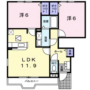 クレメントD【1階】の間取り