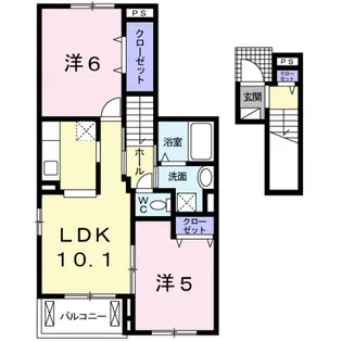 エレガンテⅠ【2階】の間取り