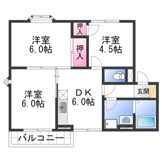 プラドール布施屋Ⅲ【1階】の間取り