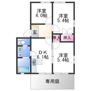ディアス黒江【1階】の間取り
