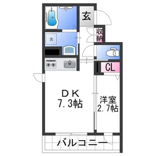 ベレオ鷺ノ森【1階】の間取り