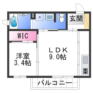リヴェール紀三井寺【1階】の間取り