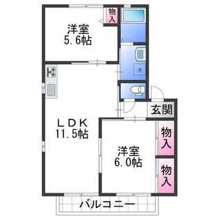 シャーメゾン打田【2階】の間取り