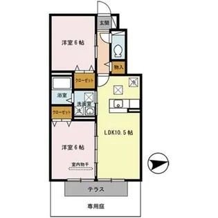 カーサ・ステラ西浜【1階】の間取り