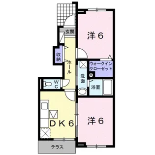 アムール・リアン【1階】の間取り