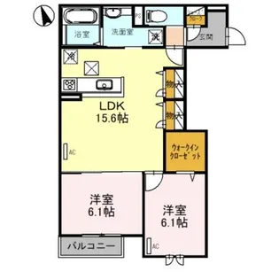 メゾン・モンテリベールⅦ【2階】の間取り