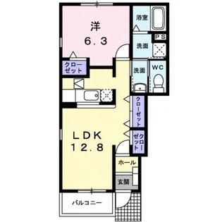 グリーンヒルミヤケⅡ【1階】の間取り