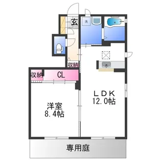 シャーメゾン和歌川【1階】の間取り