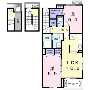 リヴェール土入 Ⅰ【3階】の間取り