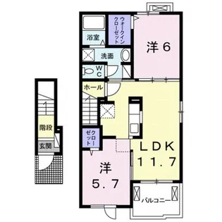 カーサ プラシードⅡ【2階】の間取り