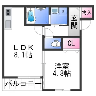 フジパレス黒田Ⅴ番館【1階】の間取り