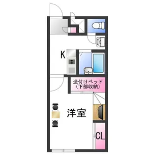 レオパレス打田【205号室】の間取り