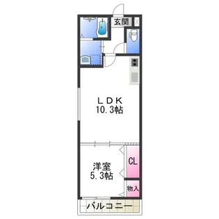 フジパレス黒田Ⅵ番館【3階】の間取り
