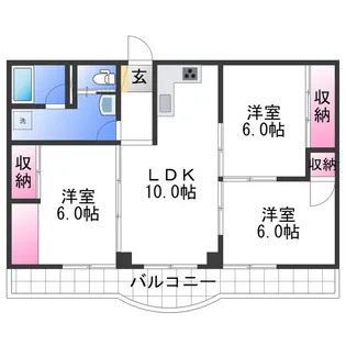 サン・コーポ【7階】の間取り