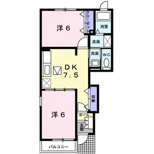サニーホワイト【1階】の間取り