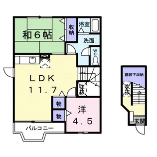 プランタンA【2階】の間取り