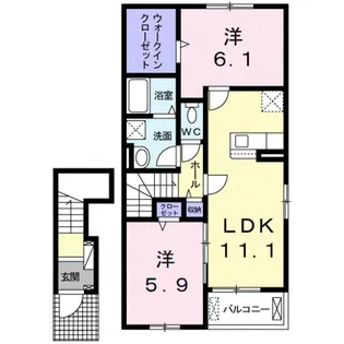 ヴェールⅠ【2階】の間取り