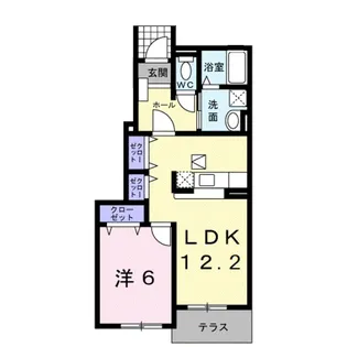 メゾン・キャロット【1階】の間取り