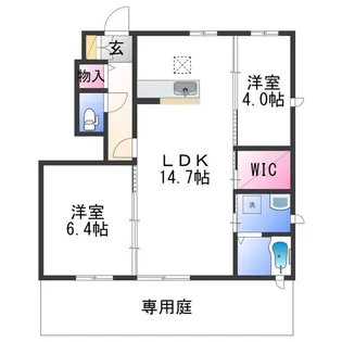 ブランシェS【1階】の間取り