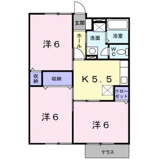 カンフォートHIRAOKA【1階】の間取り