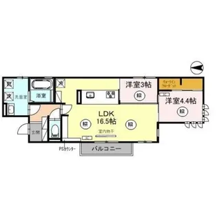 神前ウエストワンズ【3階】の間取り