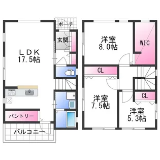 和歌山県和歌山市関戸3丁目【テラスハウス】の間取り