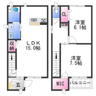 シャーメゾンロイヤルヒルズⅣ【2階】の間取り