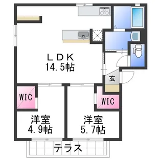 シャーメゾン笠松【1階】の間取り