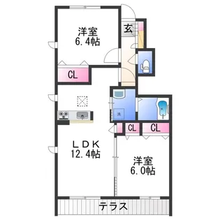 シャーメゾンNANRYU【1階】の間取り