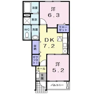 シャイニング・ベルⅡ【1階】の間取り